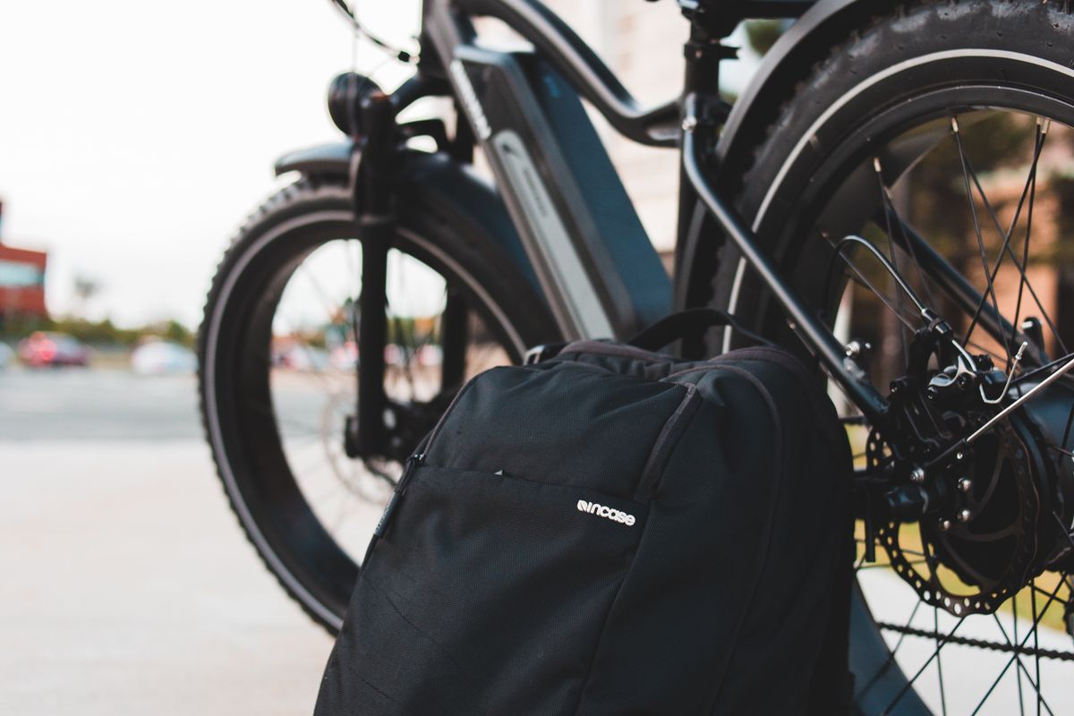 Measuring tape across the main compartment of a backpack